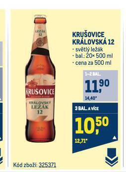 Makro Pivo krušovice nabídka