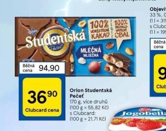 Tesco Orion studentská pečeť nabídka