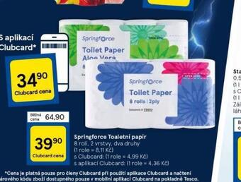 Tesco Springforce toaletní papír nabídka