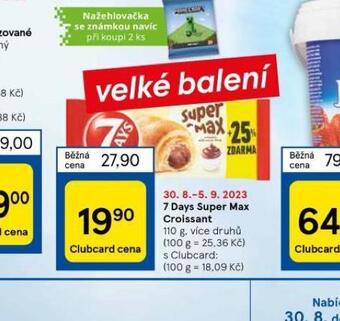 Tesco 7days max croissant nabídka