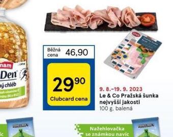 Tesco Le&co pražská šunka nejvyšší jakosti nabídka
