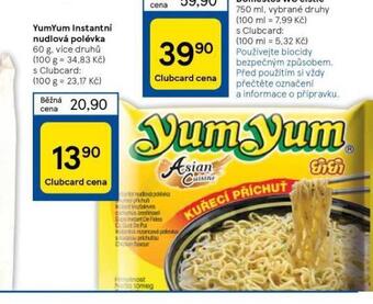 Tesco Yum yum instantní nudlová polévka nabídka
