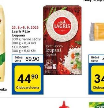 Tesco Lagris rýže loupaná nabídka