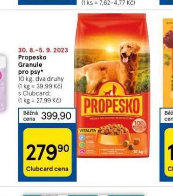 Tesco Propesko granule pro psy nabídka
