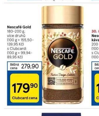 Tesco Nescafé gold instantní káva nabídka