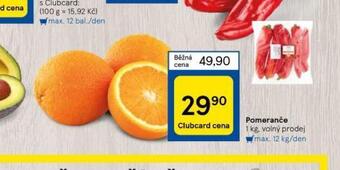 Tesco Pomeranče nabídka