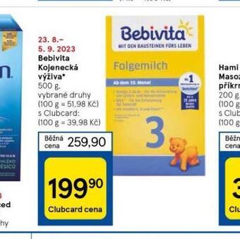 Tesco Bebivita kojenecká výživa nabídka