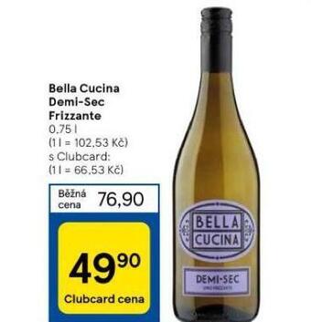 Tesco Bella cucina demi-sec frizzante nabídka