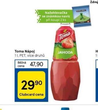 Tesco Toma nápoj nabídka