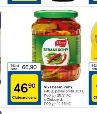 Tesco Viva beraní rohy nabídka