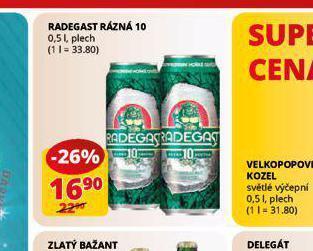 Flop Pivo radegast rázná 10 nabídka