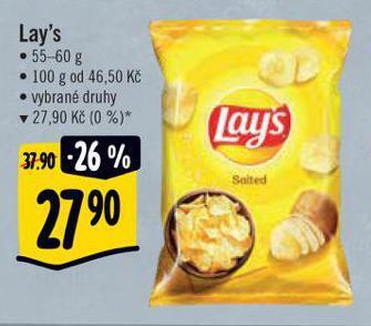 Albert Lay's chipsy nabídka
