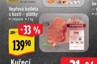 Albert Vepřová kotleta s kostí nabídka