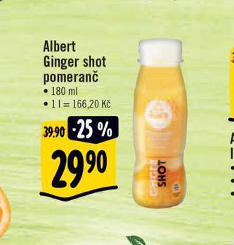 Albert Ginger shot nabídka
