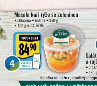 Albert Masala kari rýže se zeleninou nabídka