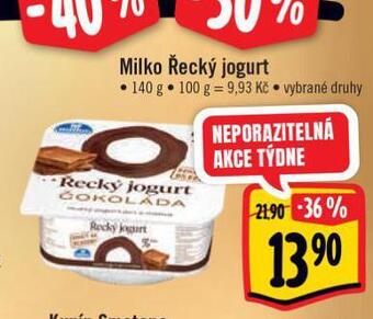 Albert Milko řecký jogurt nabídka
