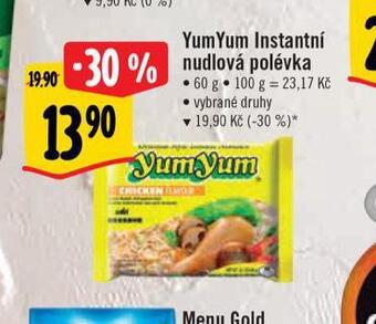 Albert Yum yum instantní nudlová polévka nabídka