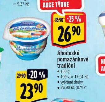 Albert Jihočeské pomazánkové tradiční nabídka