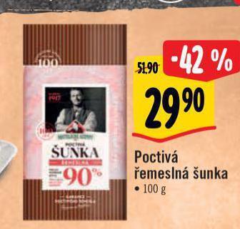Albert Poctivá řemeslná šunka nabídka