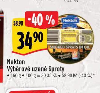 Albert Nekton výběrové uzené šproty nabídka
