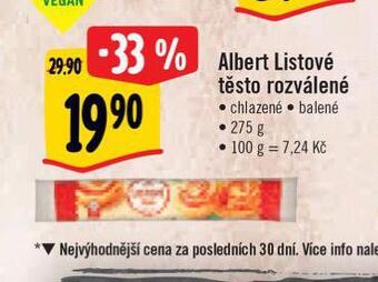 Albert Listové těsto nabídka