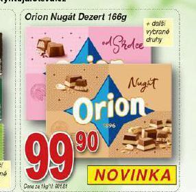 Hruška Orion nugát dezert nabídka