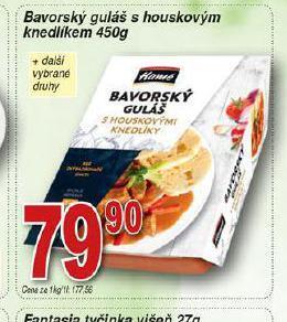 Hruška Bavorský guláš s houskovým knedlíkem nabídka