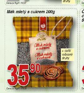Hruška Mák mletý s cukrem nabídka