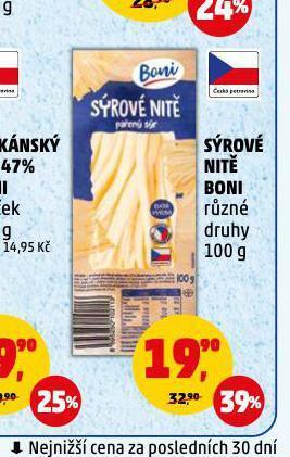 Penny Market Sýrové nitě nabídka
