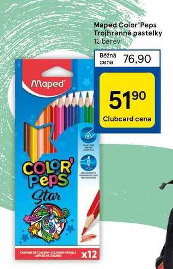 Tesco Maped color'peps trojhranné pastelky 12 barev nabídka