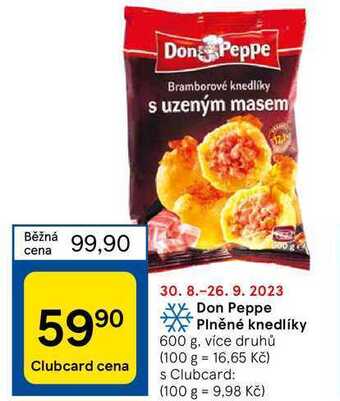 Tesco Don peppe plněné knedlíky 600 g nabídka