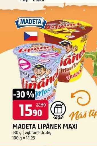 Terno Madeta lipánek maxi 130 g nabídka