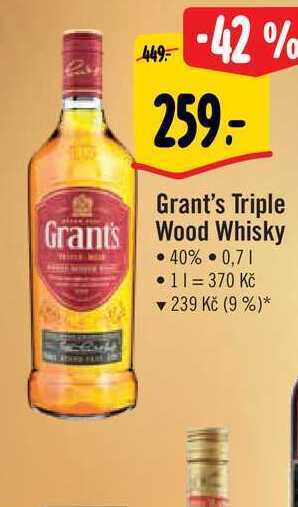 Albert Grant's triple wood whisky 0,7 l nabídka