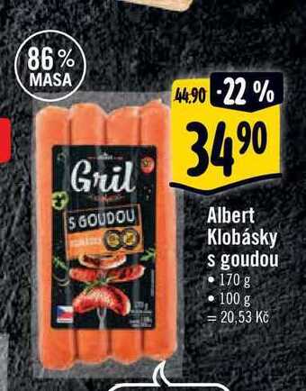 Albert Albert klobásky s goudou 170 g nabídka