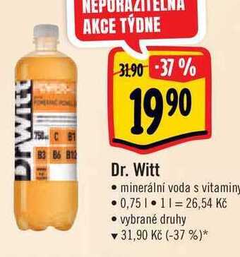 Albert Dr. witt minerální voda s vitaminy 0,75 l nabídka