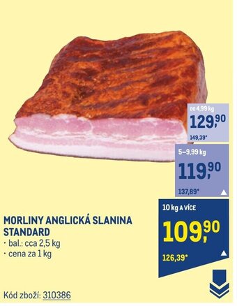 Makro MORLINY ANGLICKÁ SLANINA STANDARD nabídka
