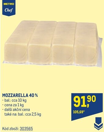 Makro MOZZARELLA 40% nabídka