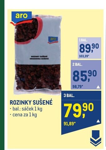 Makro ROZINKY SUŠENÉ nabídka