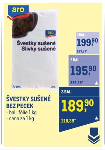 Makro ŠVESTKY SUŠENÉ BEZ PECEK nabídka