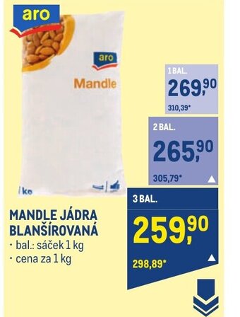 Makro MANDLE JÁDRA BLANŠÍROVANÁ nabídka