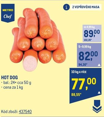 Makro HOT DOG nabídka