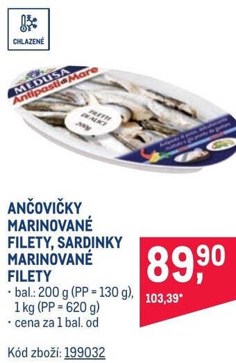 Makro ANČOVIČKY MARINOVANÉ FILETY, SARDINKY MARINOVANÉ FILETY nabídka