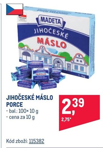 Makro JIHOČESKÉ MÁSLO PORCE nabídka