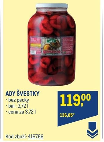 Makro ADY ŠVESTKY nabídka