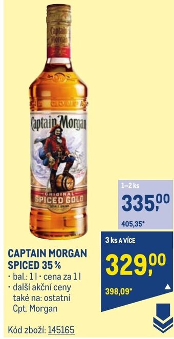 Makro CAPTAIN MORGAN SPICED 35% nabídka
