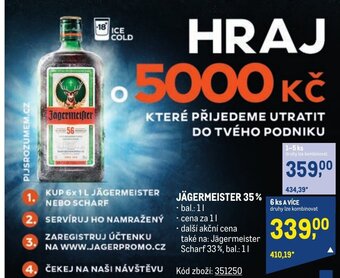 Makro JÄGERMEISTER 35% nabídka