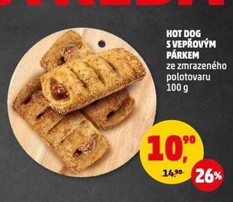 Penny Market Hot dog s vepřovým párkem nabídka