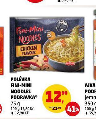 Penny Market Polévka fini-mini noodles nabídka