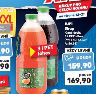 Kaufland Jupí sirup nabídka