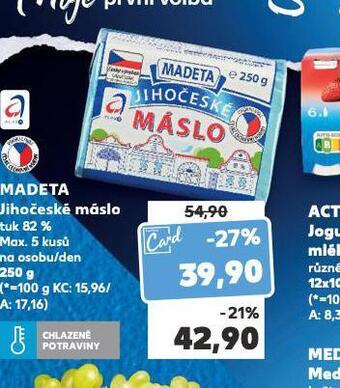 Kaufland Madeta jihočeské máslo nabídka